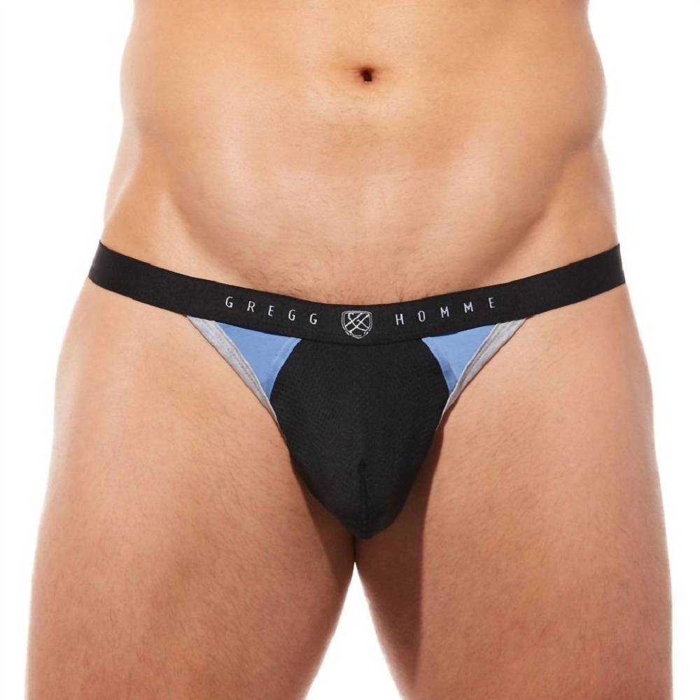 NEW GREGG HOMME men's room-max gym thong in blue